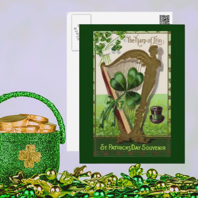 Postal Vintage St. Patrick's Day Souvenir (Vintage St. Patrick's Day Souvenir Postcard)