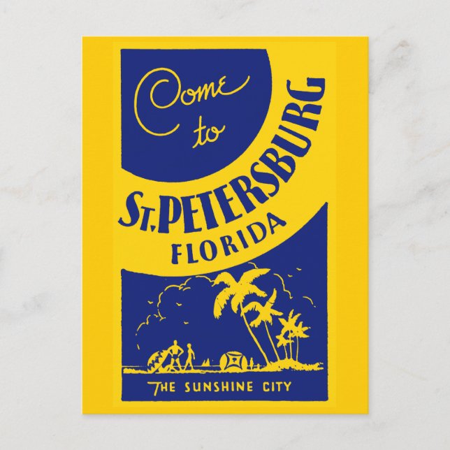 Postal Vintage St. Petersburg Florida (Anverso)