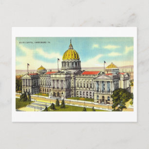 Postal Vintage State Capitol en Harrisburg, Pensilvania