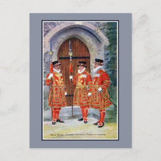 Postal Vintage State dress Yeoman Warders Tower de Londre