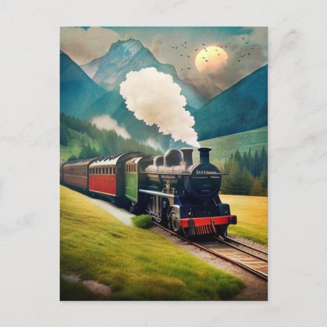 Postal Vintage Steam Train (Anverso)