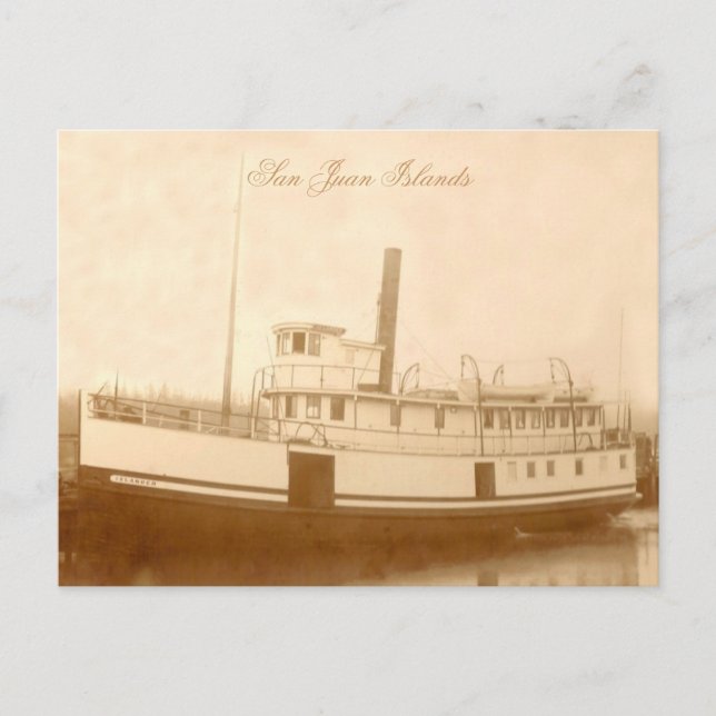 Postal Vintage Steamboat Islander (Anverso)