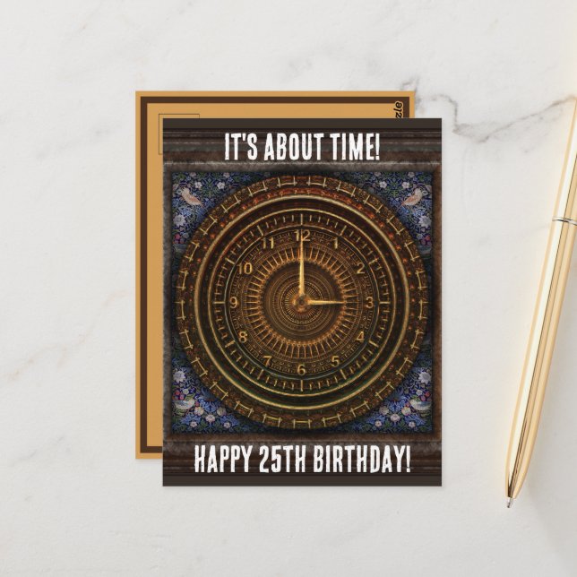 Postal Vintage Steampunk Vintage Cobre de moda antigua (Anverso/Reverso In Situ)