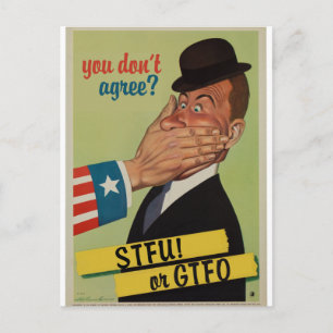 Postal Vintage STFU o GTFO