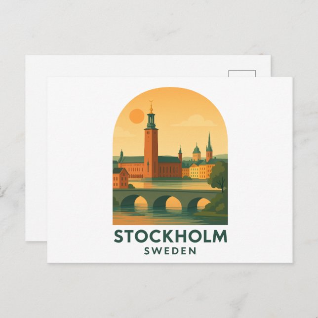 Postal Vintage Stockholm Sweden Travel – Scandinavian  (Anverso / Reverso)