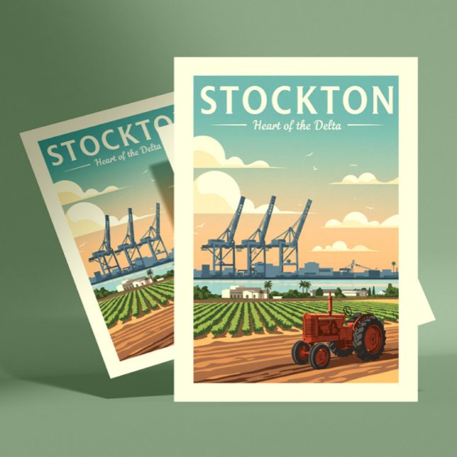 Postal Vintage Stockton California (Subido por el creador)