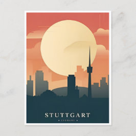 Postal vintage Stuttgart Alemania Travel allemagne