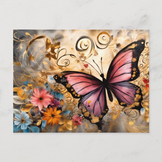 Postal Vintage Style Butterfly # 1 (Anverso)