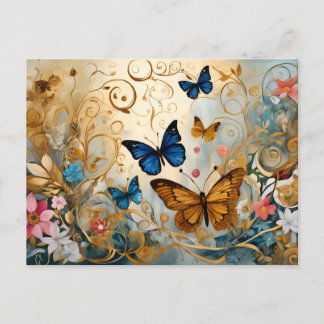 Postal Vintage Style Butterfly # 4