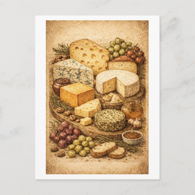 Postal Vintage-Style Cheese Board (Anverso)