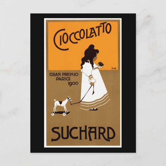 Postal Vintage Suchard Cioccolatto (Anverso)