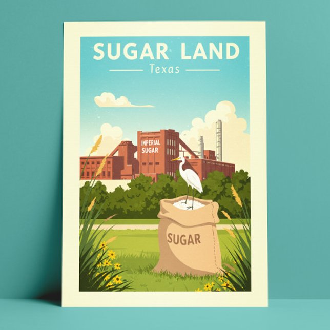 Postal Vintage Sugar Land Texas (Subido por el creador)