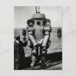 Postal Vintage Suit De Buceo Victoriano