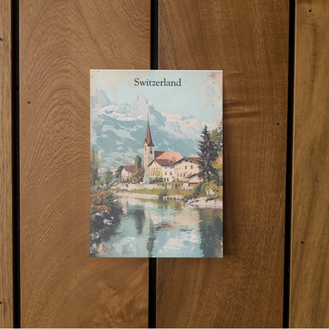 Postal Vintage Suiza Alpes suizos (Beautiful Switzerland swiss alps travel postcard)