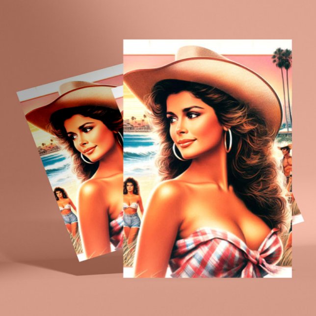Postal Vintage Summer Cowgirl (Subido por el creador)
