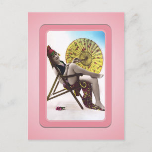 Postal Vintage Sun Bather Beach Babes