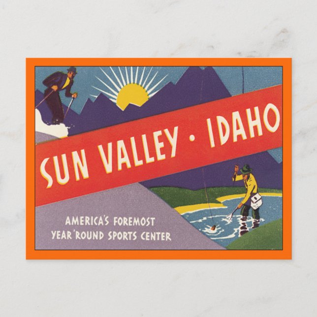 Postal Vintage Sun Valley Idaho (Anverso)