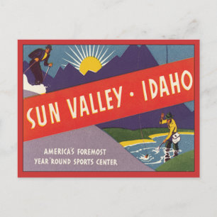 Postal Vintage Sun Valley Idaho