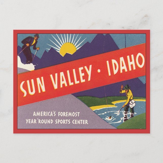 Postal Vintage Sun Valley Idaho (Anverso)