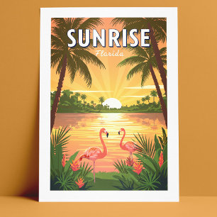 Postal Vintage Sunrise Florida