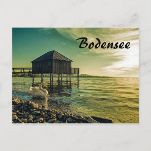 Postal Vintage Sunset at Lake Constance