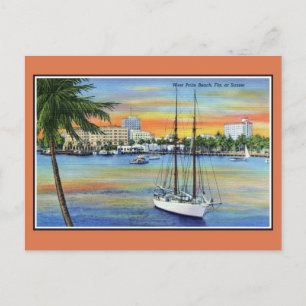 Postal Vintage Sunset en West Palm Beach Florida