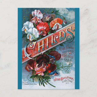 Postal Vintage Sweet Peas