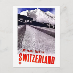 Postal Vintage Swiss Roads