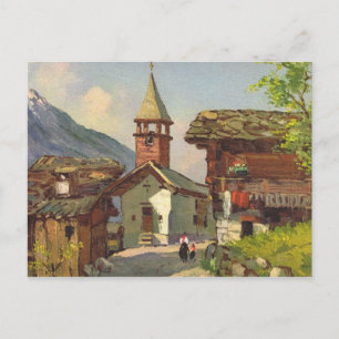 Postal Vintage    Switzerlandvillage en el Valais