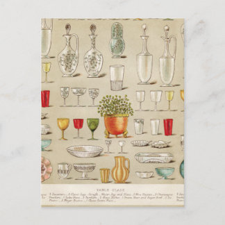 Postal Vintage Table Glass Novedad