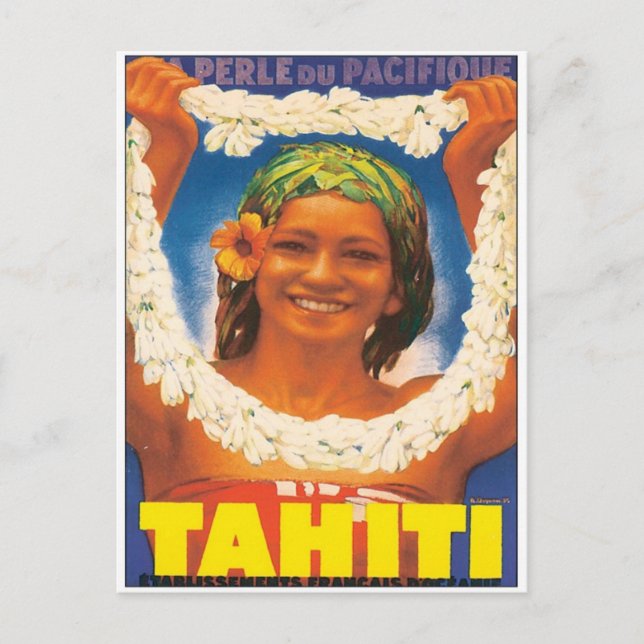 Postal Vintage Tahiti (Anverso)