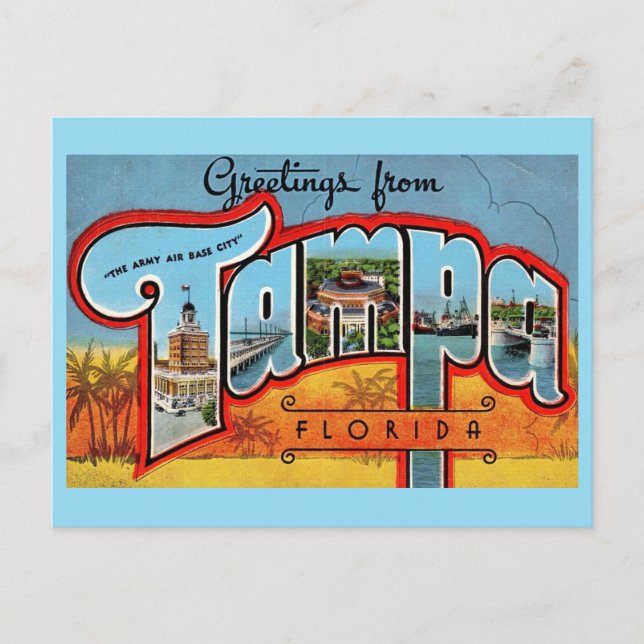 Postal Vintage Tampa Florida (Anverso)