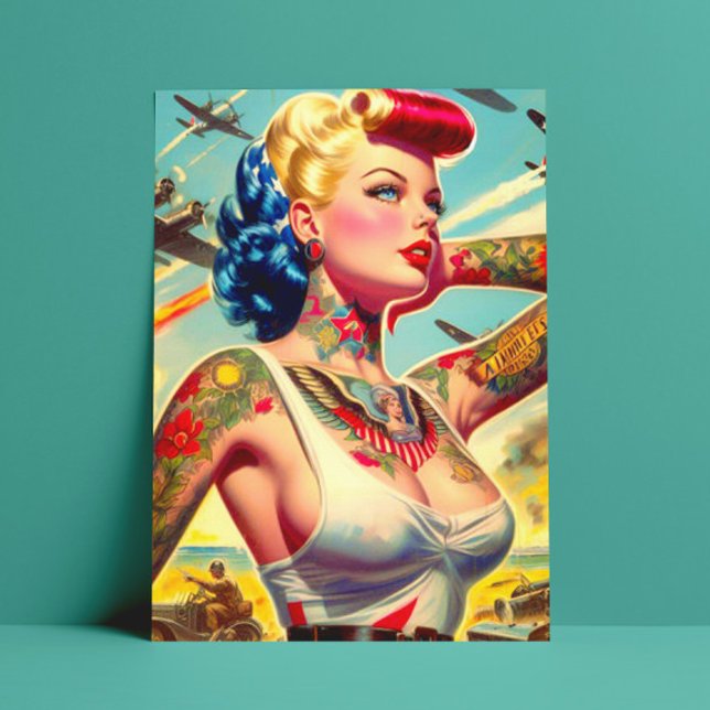 Postal Vintage Tattooed Pin-up (Subido por el creador)