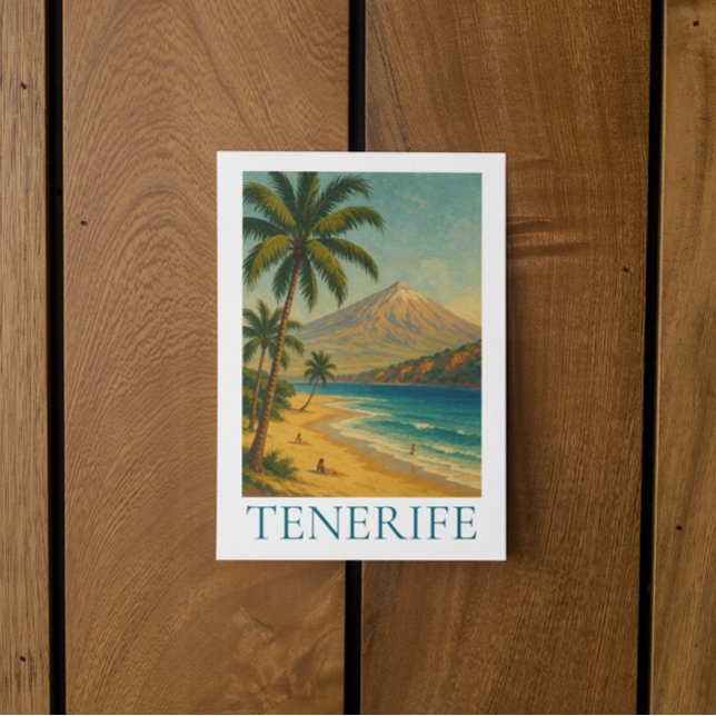 Postal Vintage Tenerife Canary Island Beach Playa Travel (Vintage Tenerife Canary Island Beach Playa Travel Postcard)