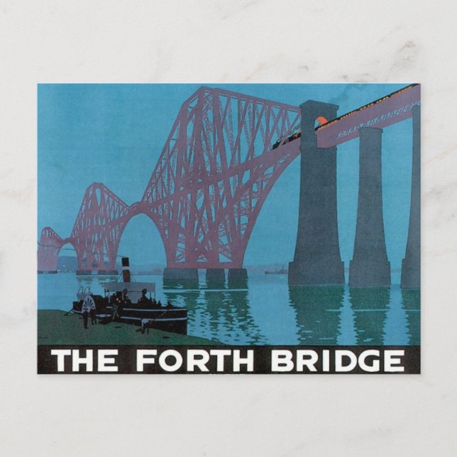 Postal Vintage The Forth Bridge (Anverso)