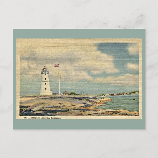 Postal Vintage The Lighthouse, Nassau Bahamas (Anverso)