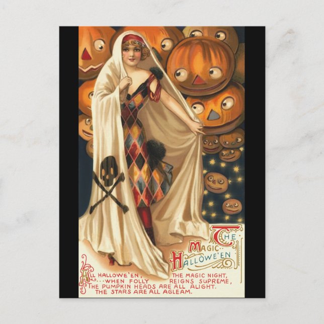 Postal Vintage The Magic Halloween (Anverso)
