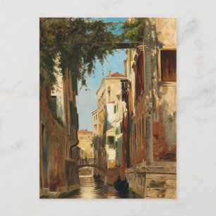 Postal Vintage Theodor Groll Venice View of a Canal
