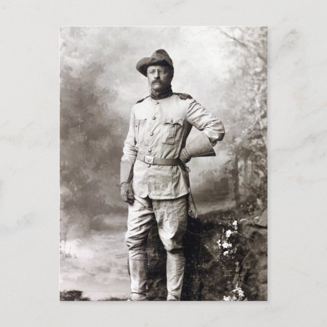 Postal Vintage Theodore Roosevelt Rough Riders (Anverso)