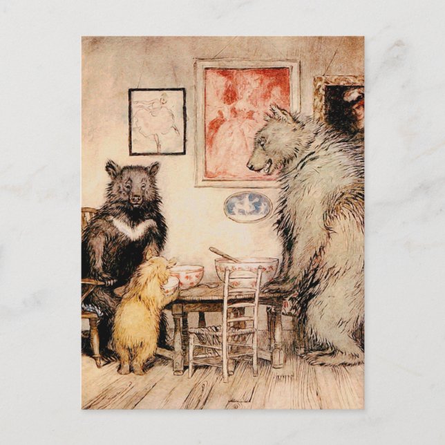 Postal Vintage Three Bears (Anverso)