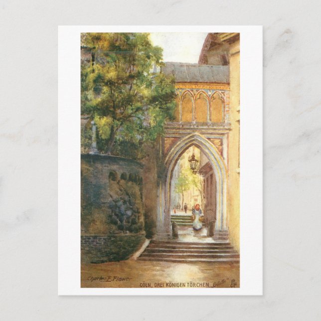 Postal Vintage Three Kings Gate, Germany (Anverso)