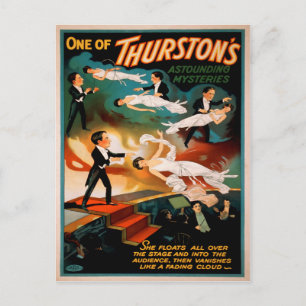 Postal Vintage Thurston Magic Poster