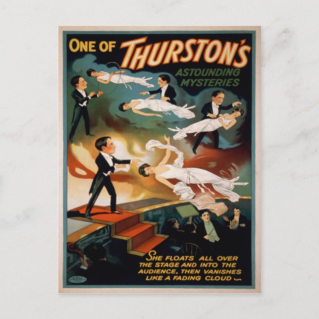 Postal Vintage Thurston Magic Poster (Anverso)