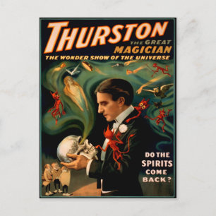 Postal Vintage Thurston Magician Poster