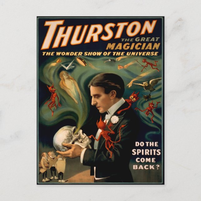 Postal Vintage Thurston Magician Poster (Anverso)