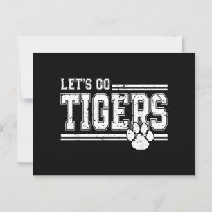 Postal Vintage Tigers School Sports Name Retro