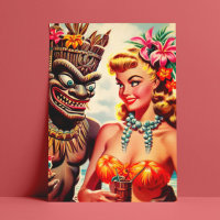 Vintage Tiki Pin-up