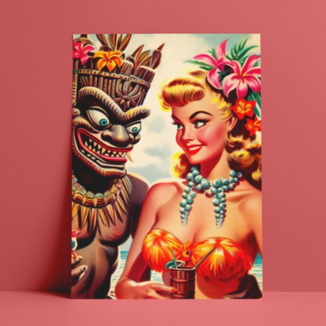 Postal Vintage Tiki Pin-up (Subido por el creador)