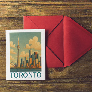 Postal Vintage Toronto Canada - Línea aérea de la torre C