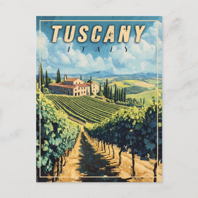 Postal Vintage Toscana Italia (Anverso)